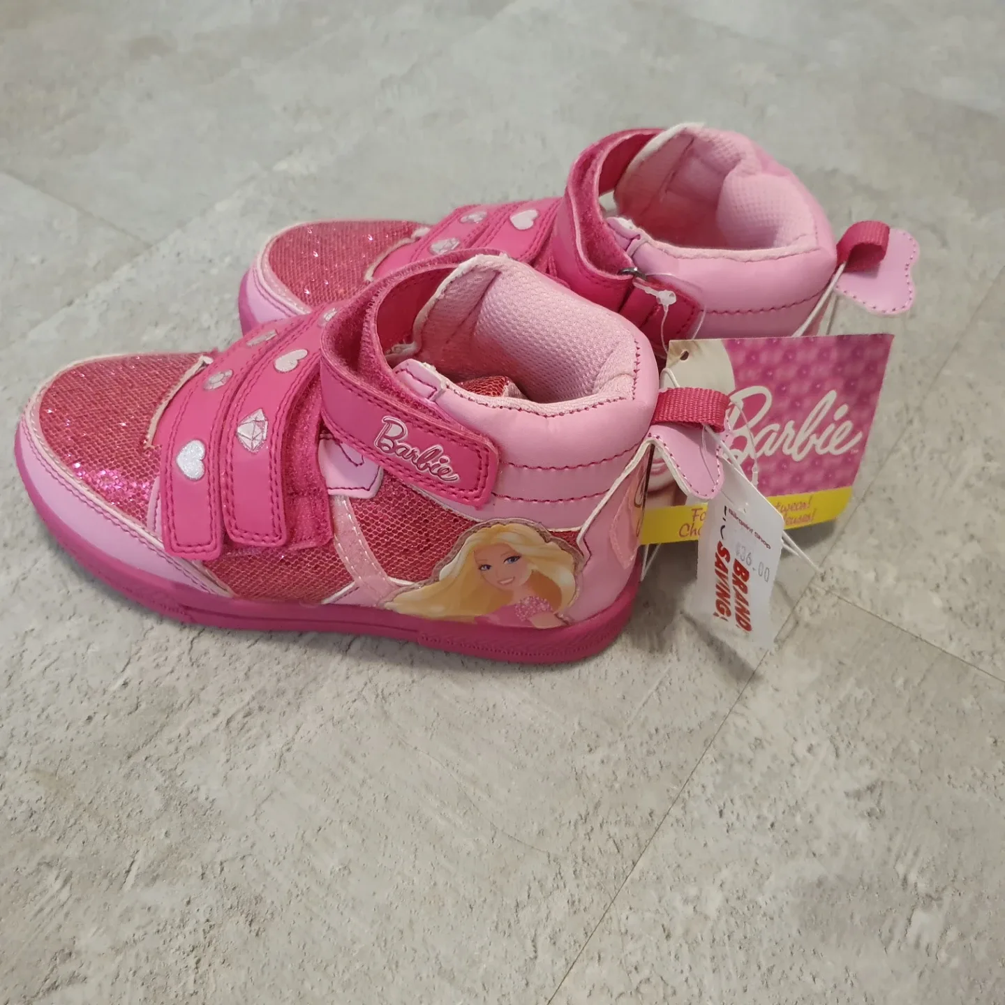 Kids Shoes Barbie Girl Sports High Top Shoes..Barbie Shoes