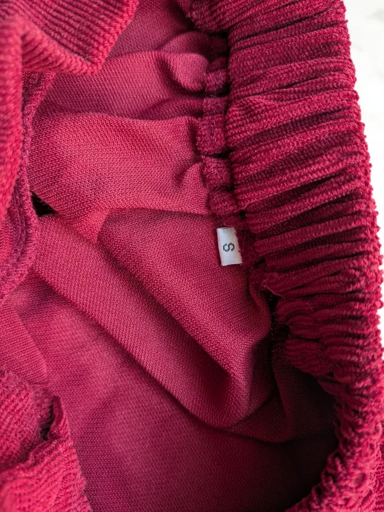 Burgundy Corduroy Skirt - Size Small, worn once image indicator(9)