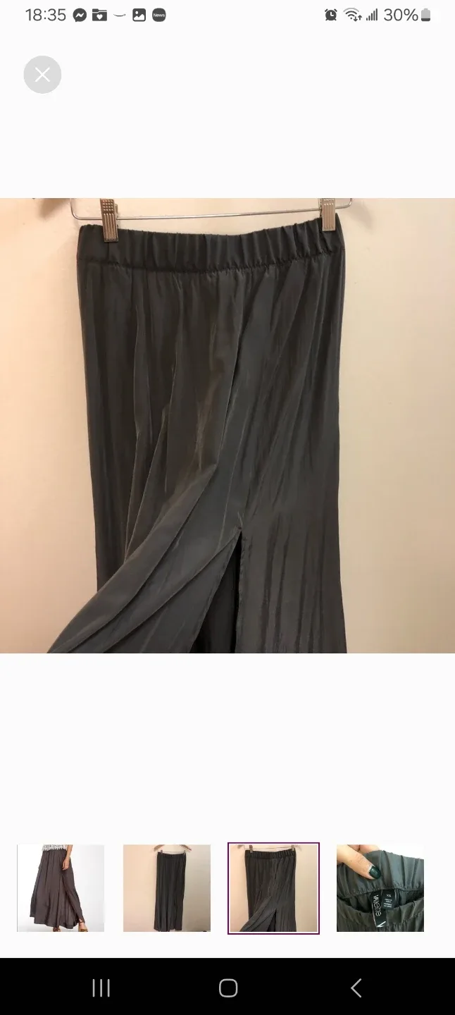 Valette XS Gray Maxi Skirt image indicator(4)