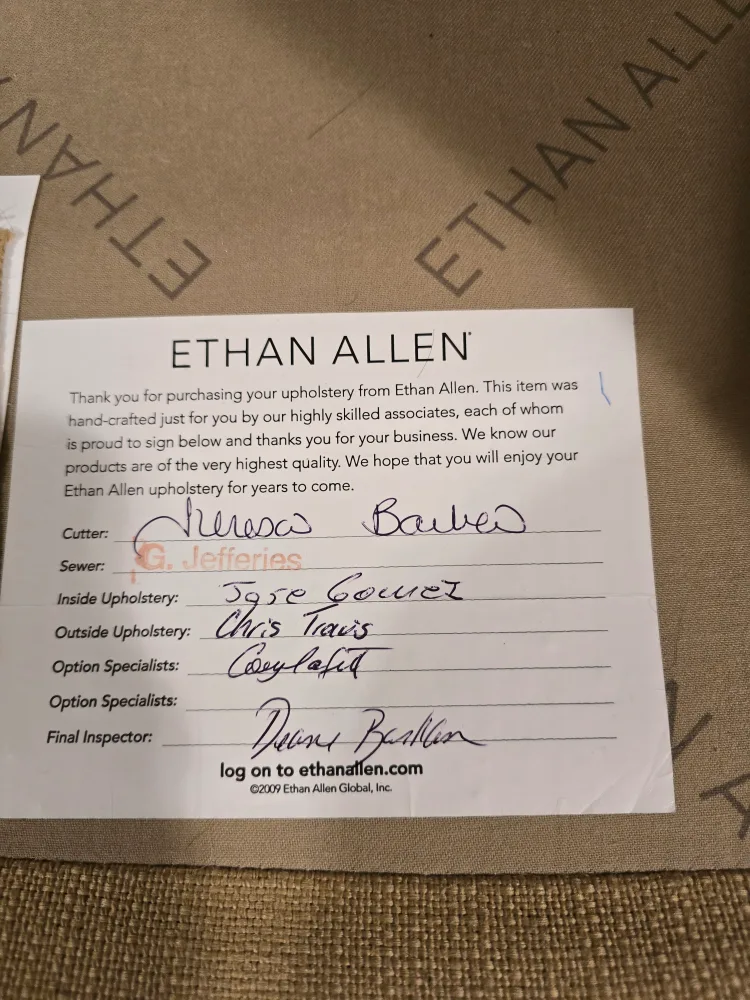 Ethan Allen Upholstered Armchair image indicator(2)