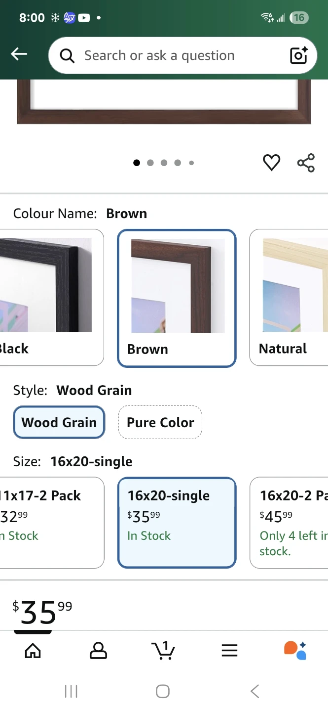 smiry Brown Picture Frame 16x20 - photo 5