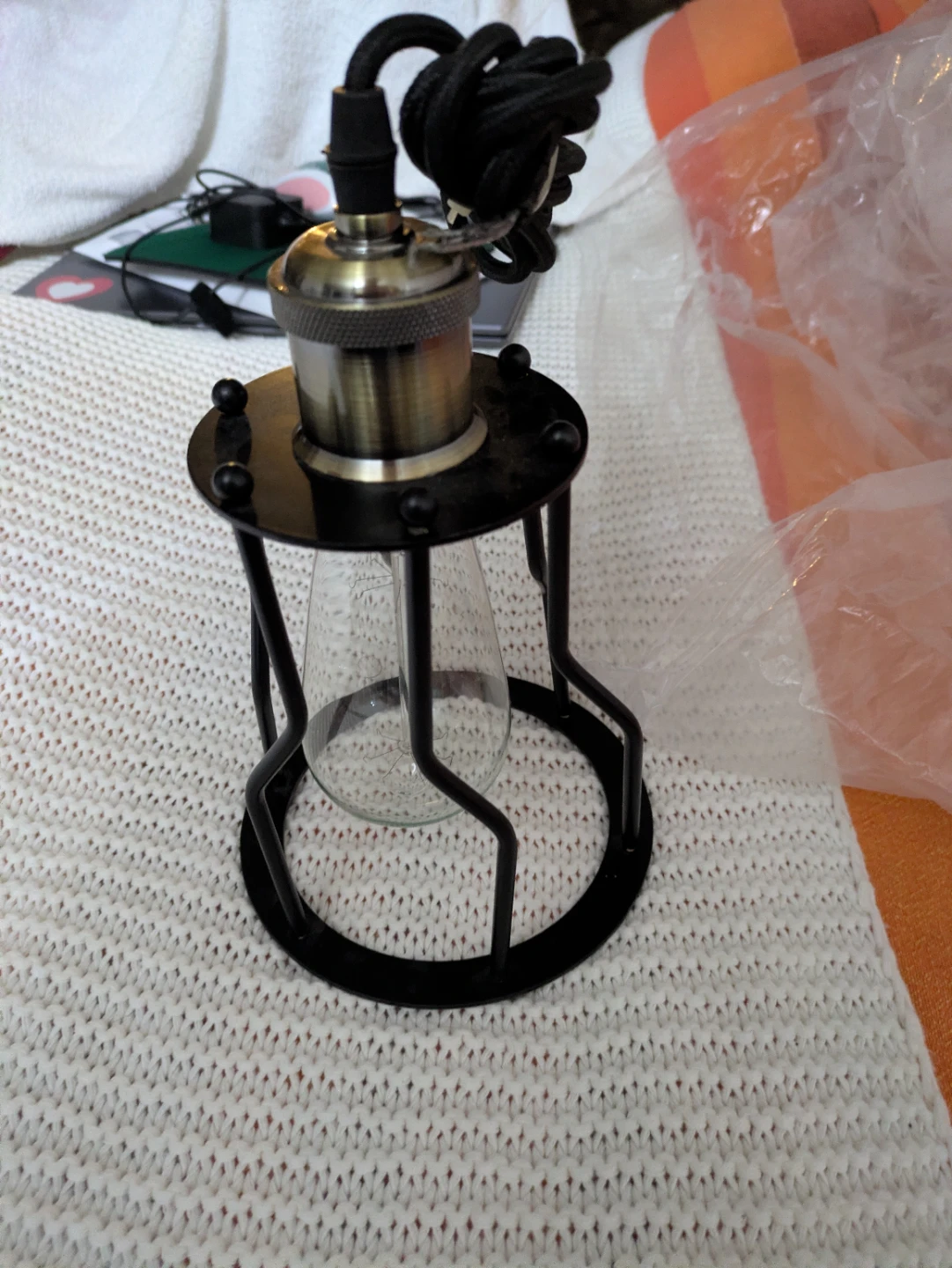 Industrial Style Cage Pendant Light