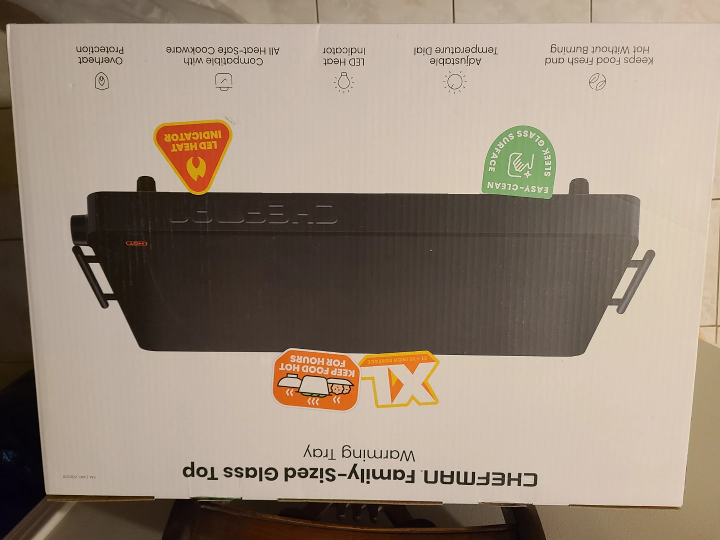Chefman Family-Sized Glass Top Warming Tray - photo 2