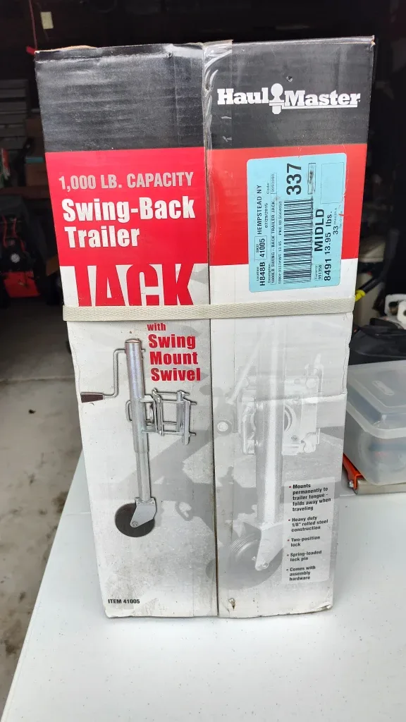 Haul Master 1,000 LB Swing-Back Trailer Jack - NEW image indicator(2)