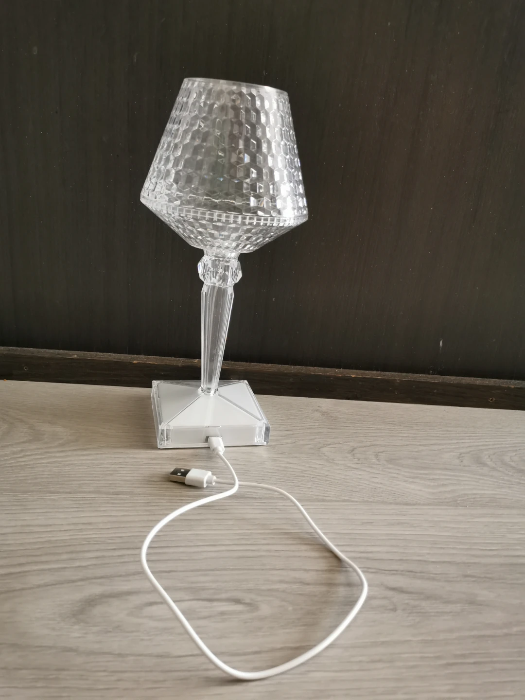 USB Plastic Crystal Table Lamp