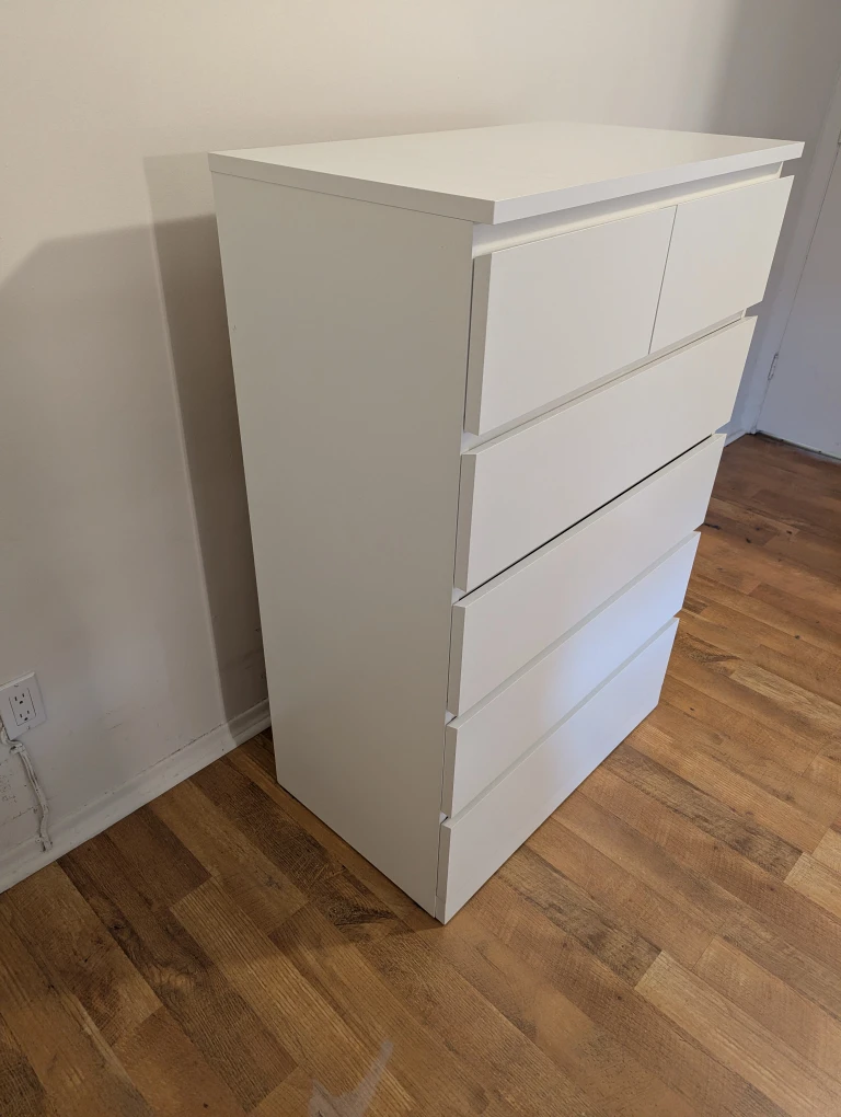 IKEA Malm White 6-Drawer Dresser - photo 2