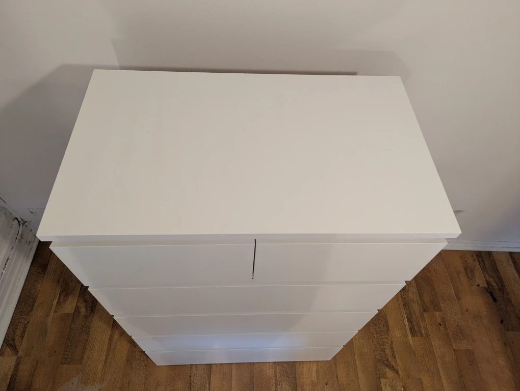 IKEA Malm White 6-Drawer Dresser - photo 3