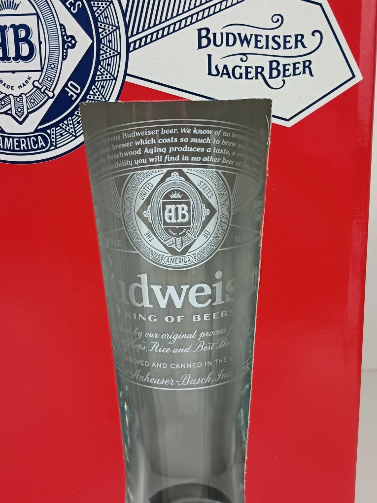 Budweiser set of two 16 oz signature glasses - New - photo 3