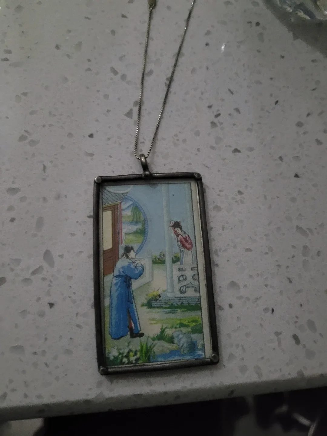 Japanese silver pendant with necklace image indicator(2)