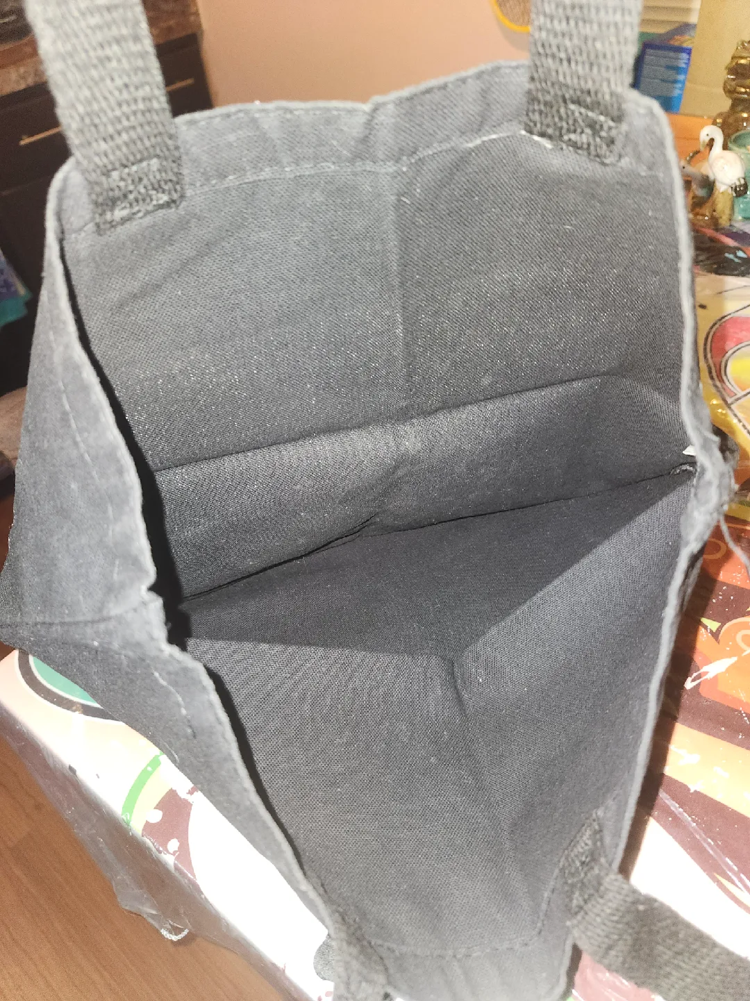 Black Tote Bag with Women's Portraits image indicator(3)