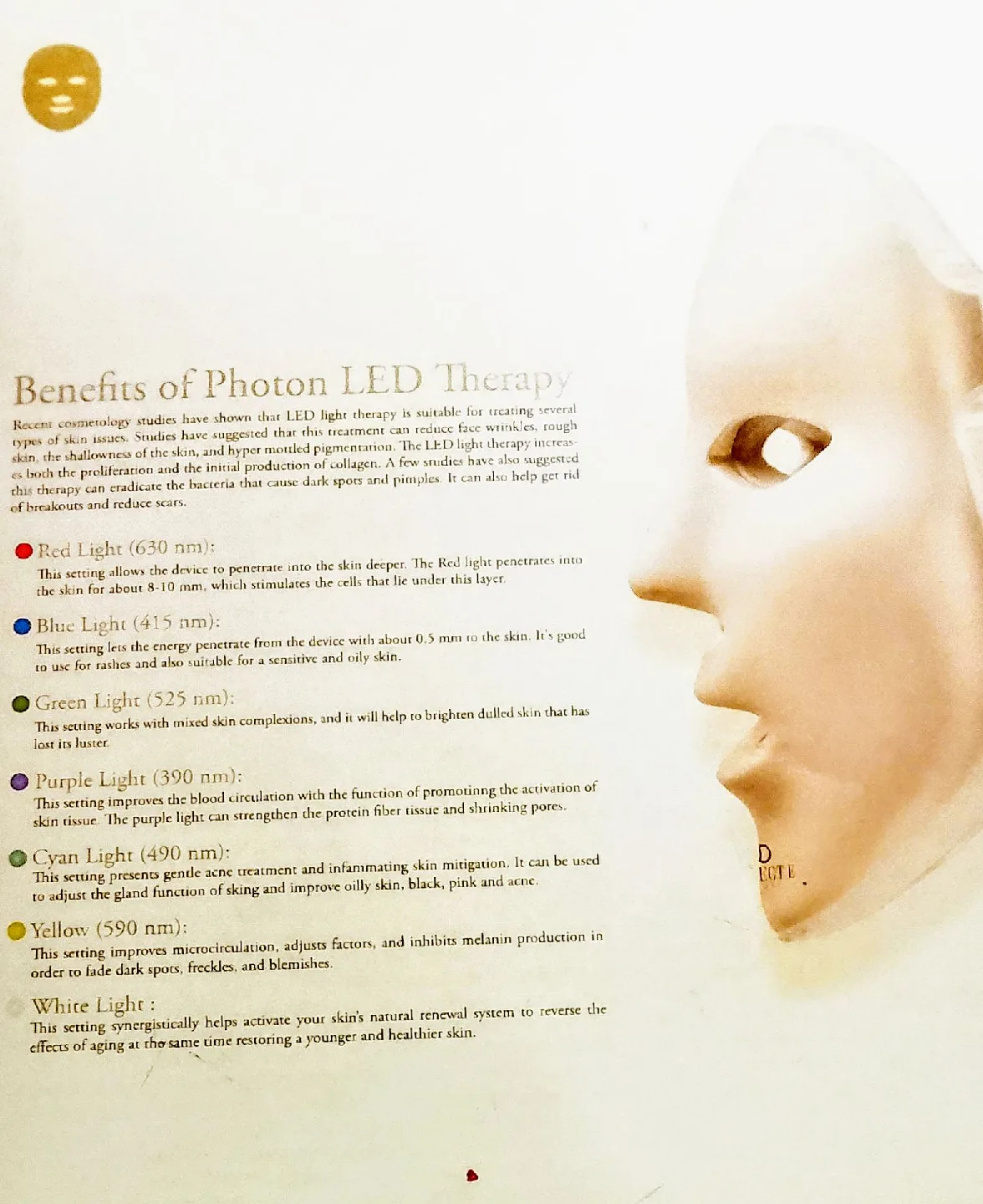 Project E Beauty Skin Rejuvenation Photon Mask image indicator(10)