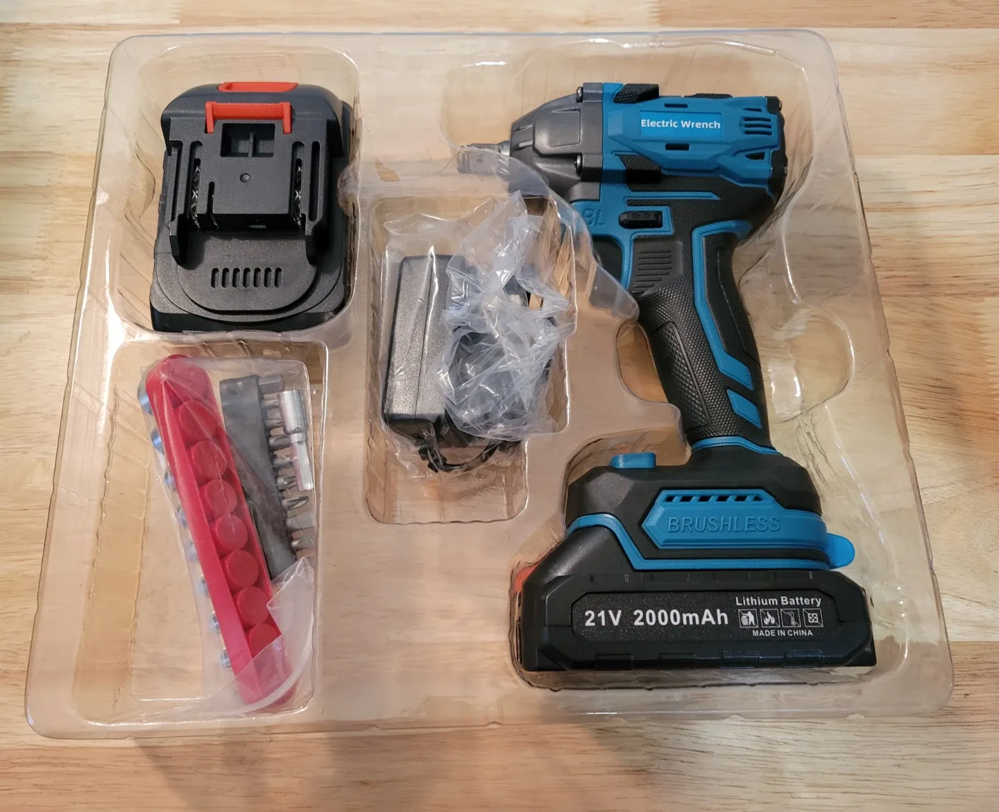 NEW Electric Impact Wrench kit 21V 300N.m w/Box image indicator(7)