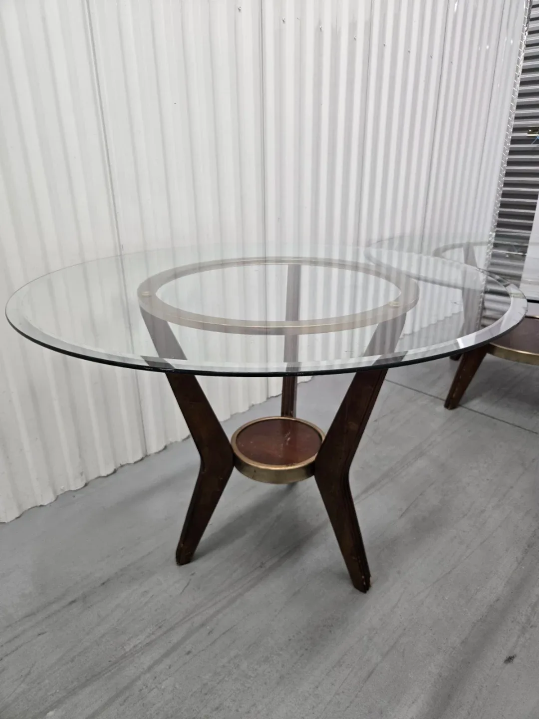 Mid-Century Modern Glass Top Side Tables - Set of 2 image indicator(5)