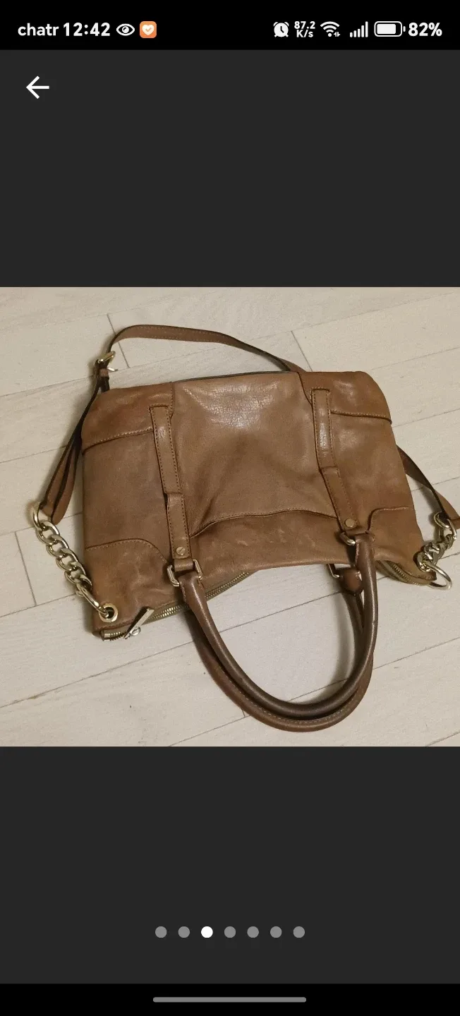 Michael Kors Brown Leather Satchel image indicator(2)
