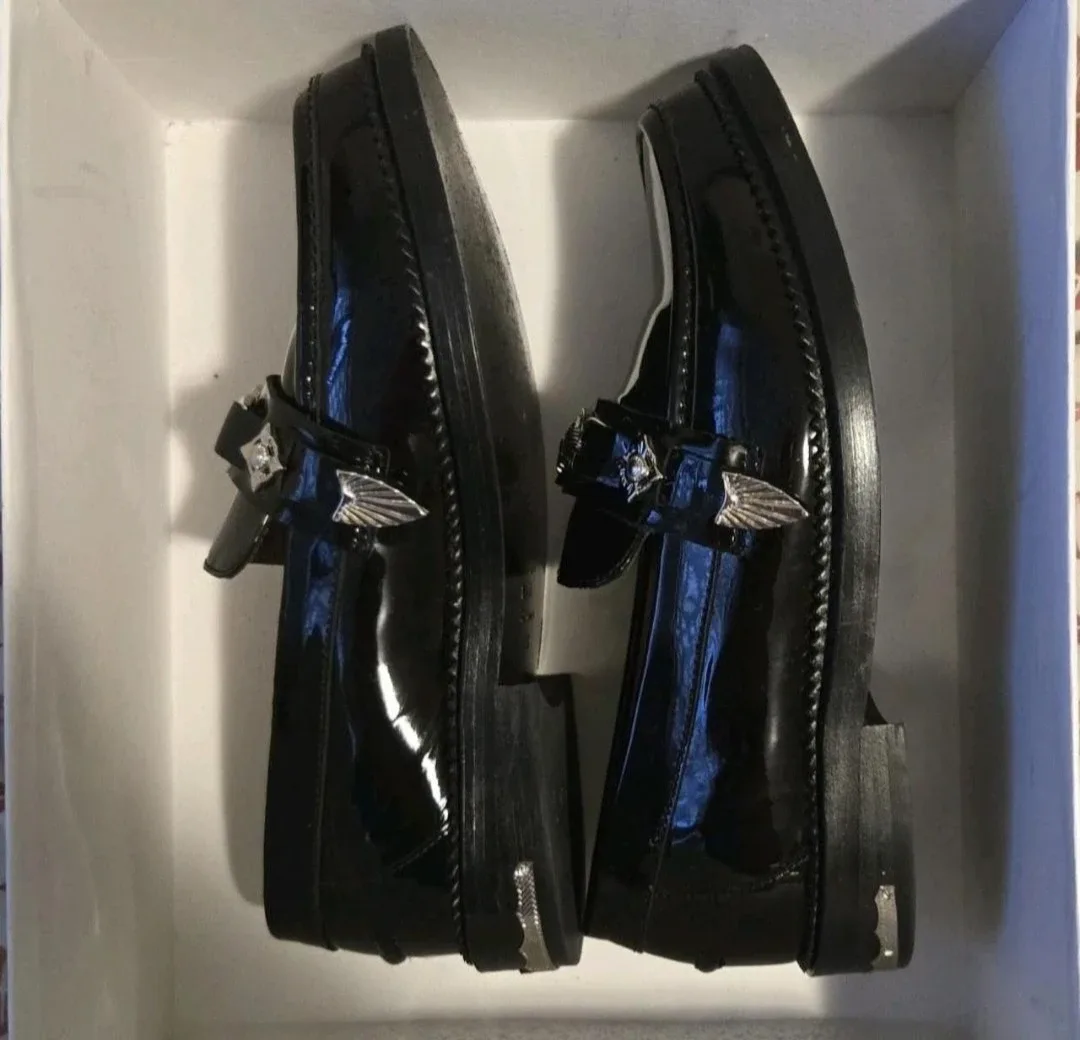 TOGA PULLA Black Leather Loafers image indicator(2)