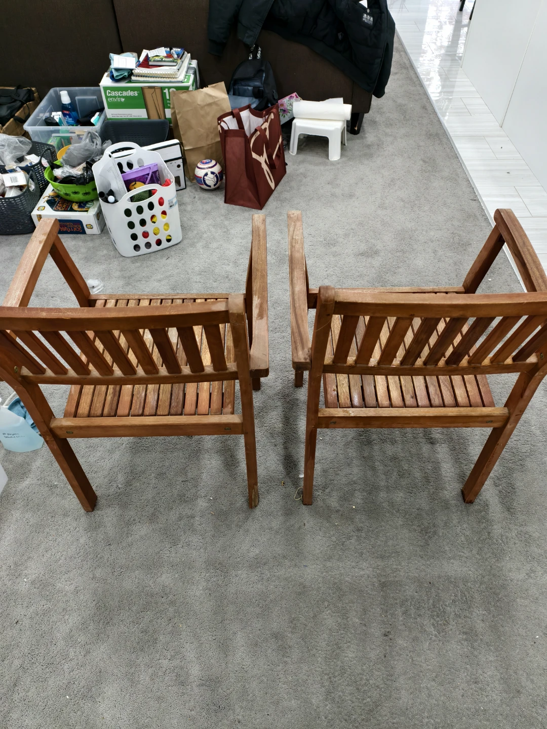 Set of 2 Wooden Outdoor Armchairs - photo 4