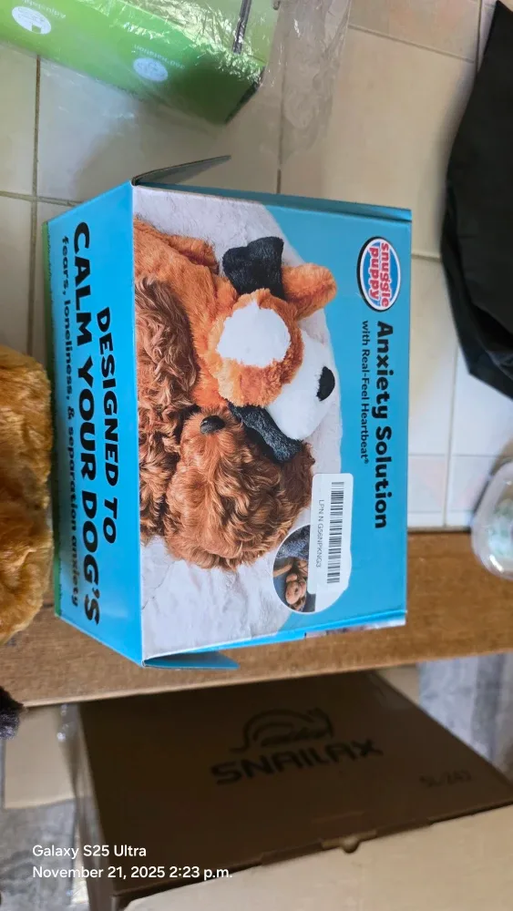 Snuggle Puppy Anxiety Solution - Real-Feel Heartbeat, Brown image indicator(6)