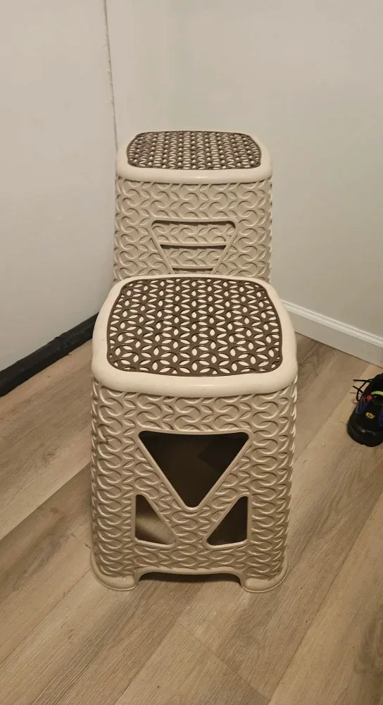 5 pcsPlastic Step Stool - Beige