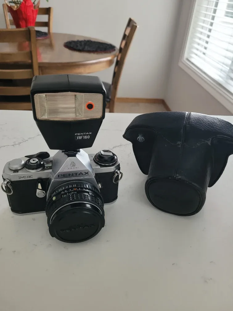 Pentax ME Super Camera with AF160 Flash