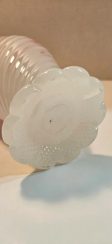 Rossi Swirled White & Red Glass Pitcher image indicator(7)