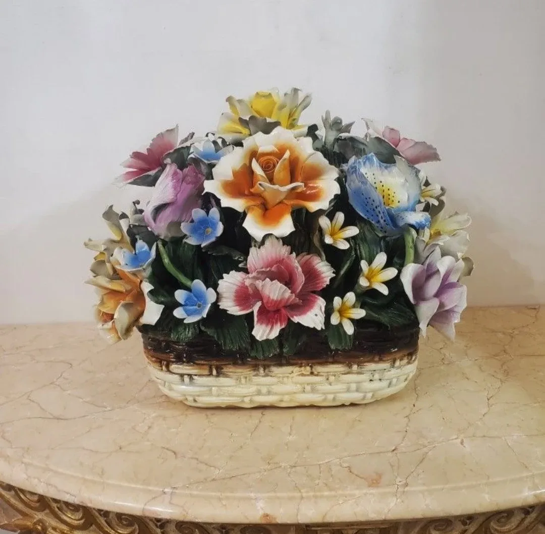 Large Capodimonte made in italy porcelain centerpiece thumbnail