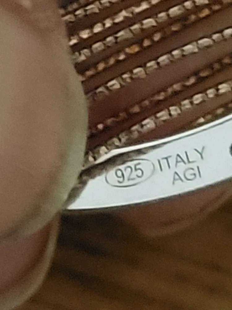 925 Italy AGI Sterling Silver Teardrop Pendant image indicator(5)