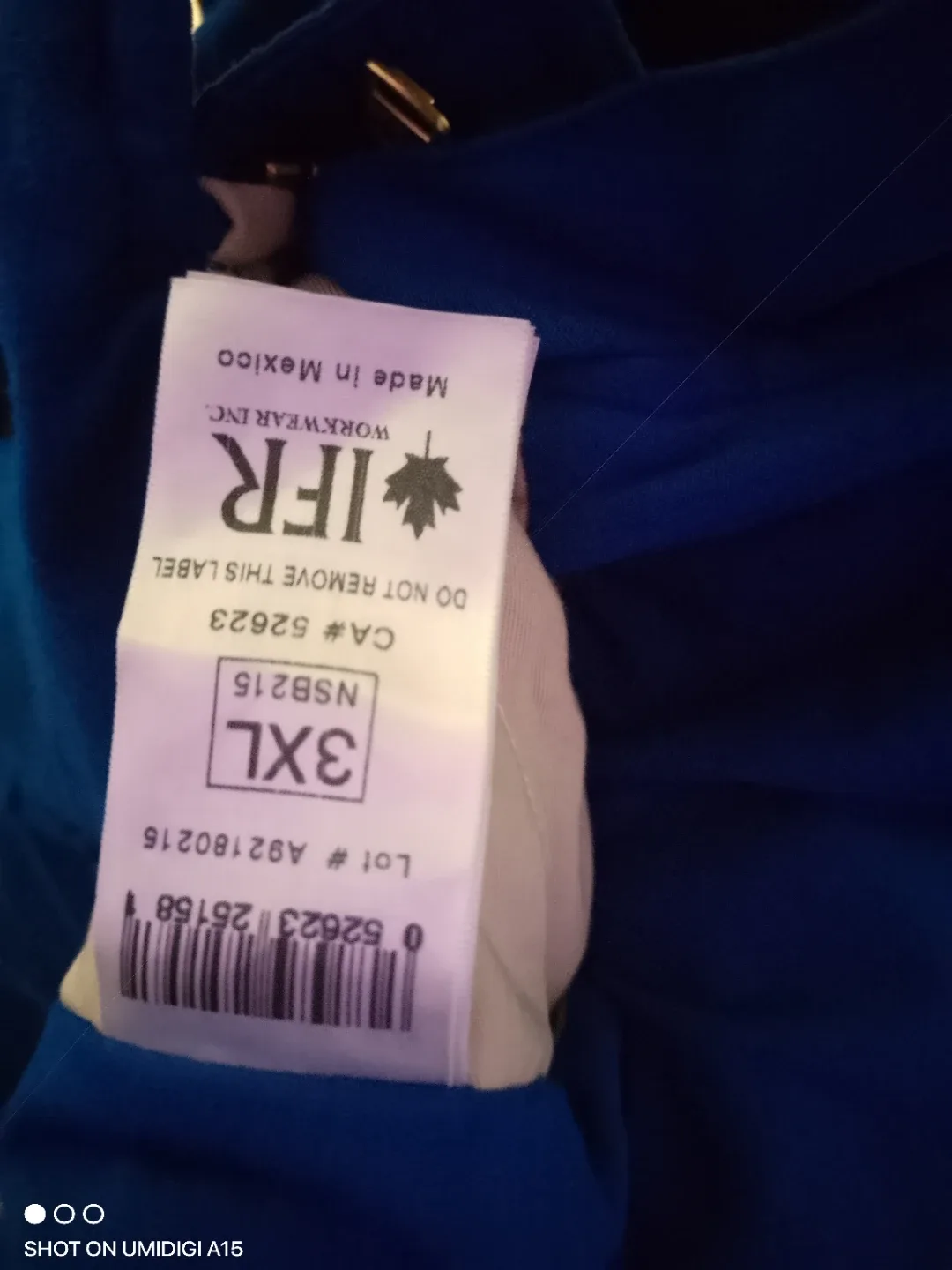 IFR Workwear Blue & Black Safety Jacket - Size 2XL image indicator(9)