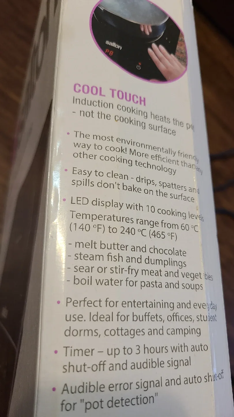 Salton Portable Induction Cooktop image indicator(4)