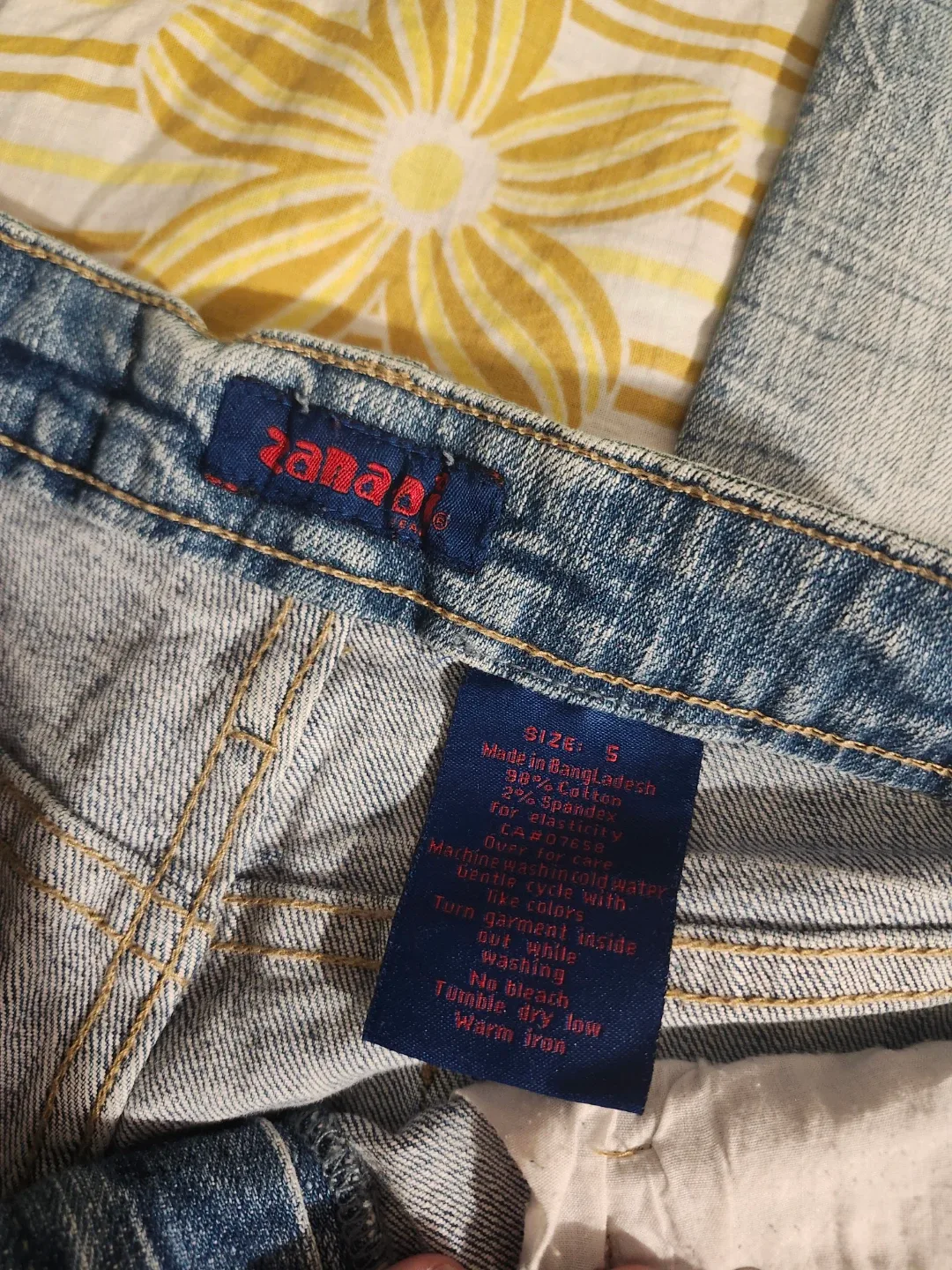 y2k Blue and White Faded Denim Straight Leg Jeans image indicator(6)