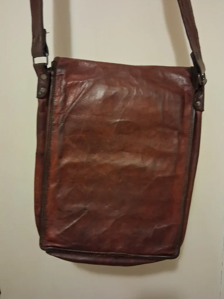 Brown Leather Messenger Bag