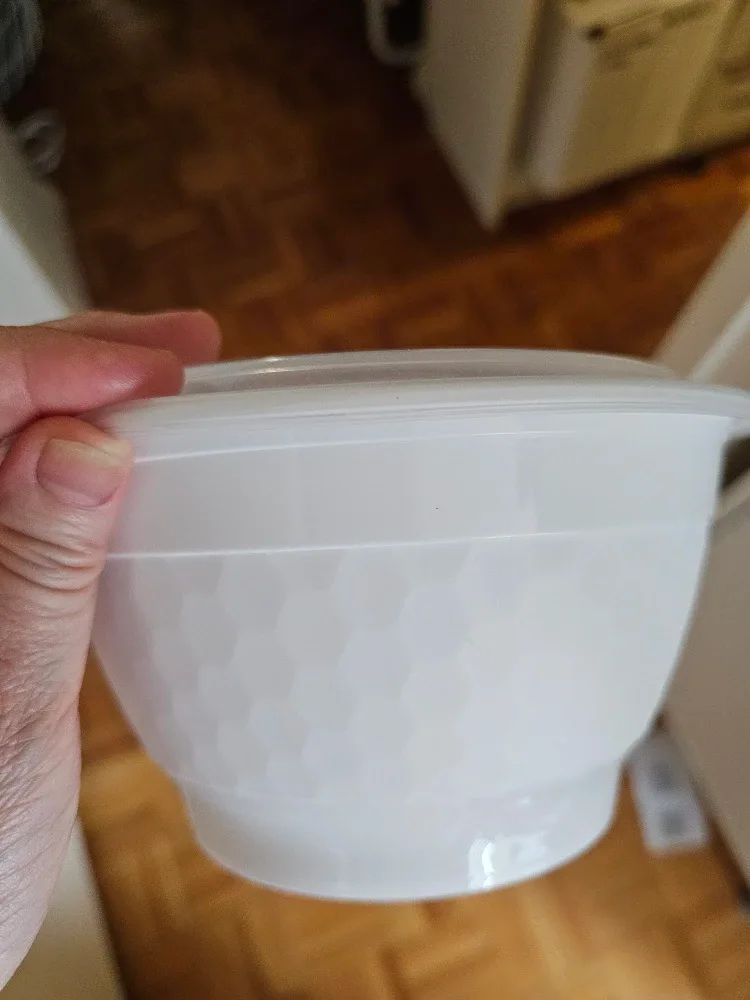 Microwave safe white container