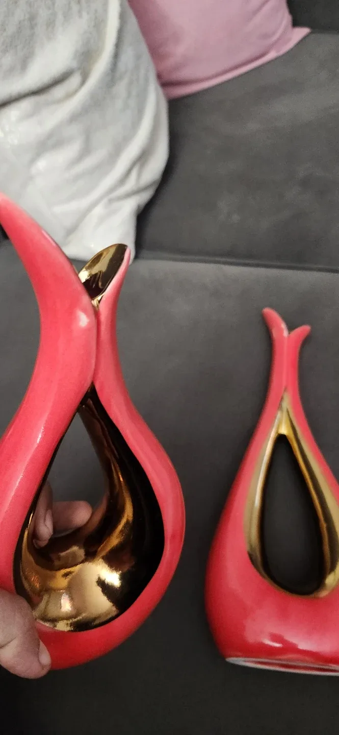 Coral & Gold Decorative Vase - 13 Inches image indicator(7)