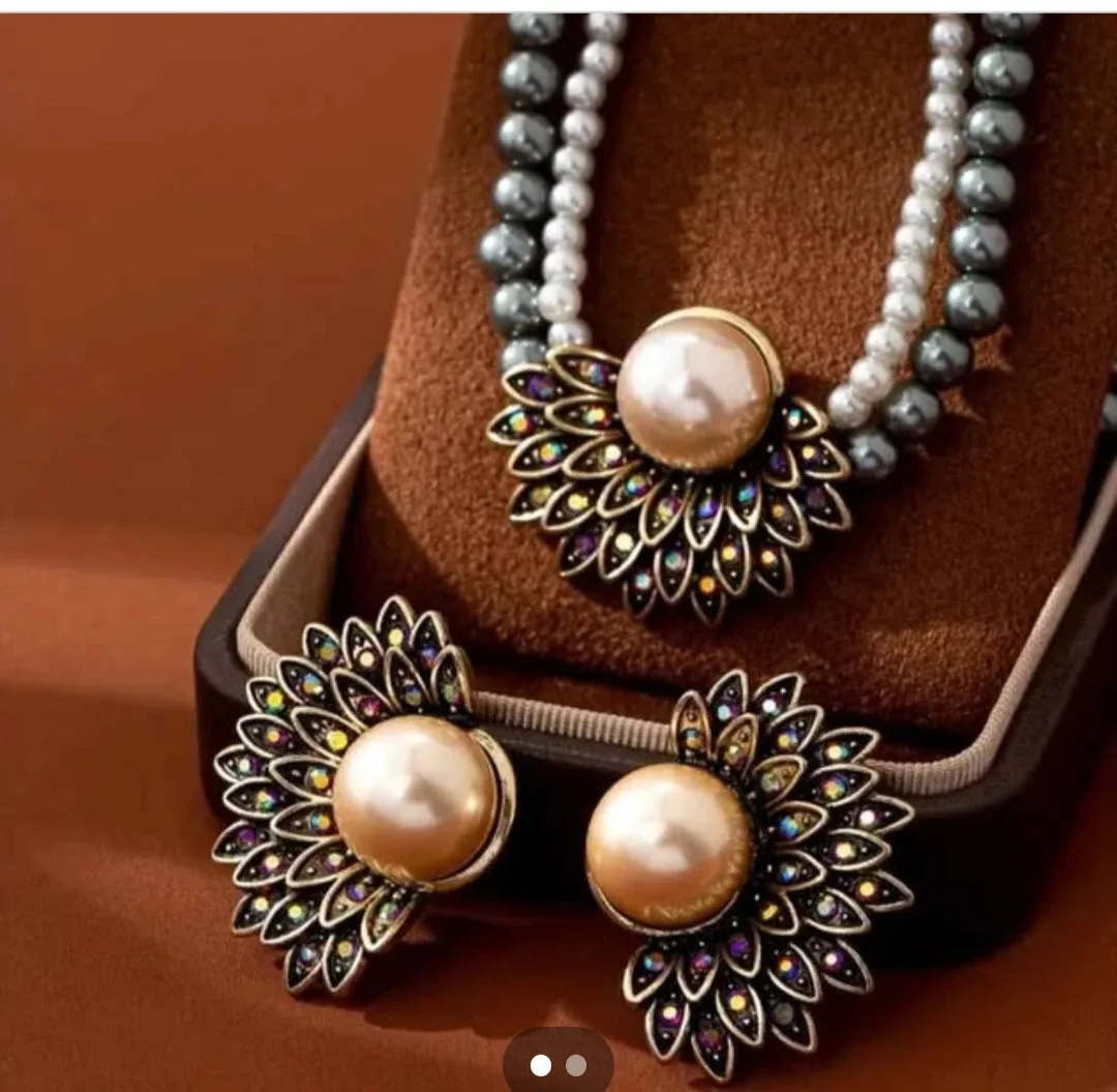 Pearl Necklace & Earring Set thumbnail