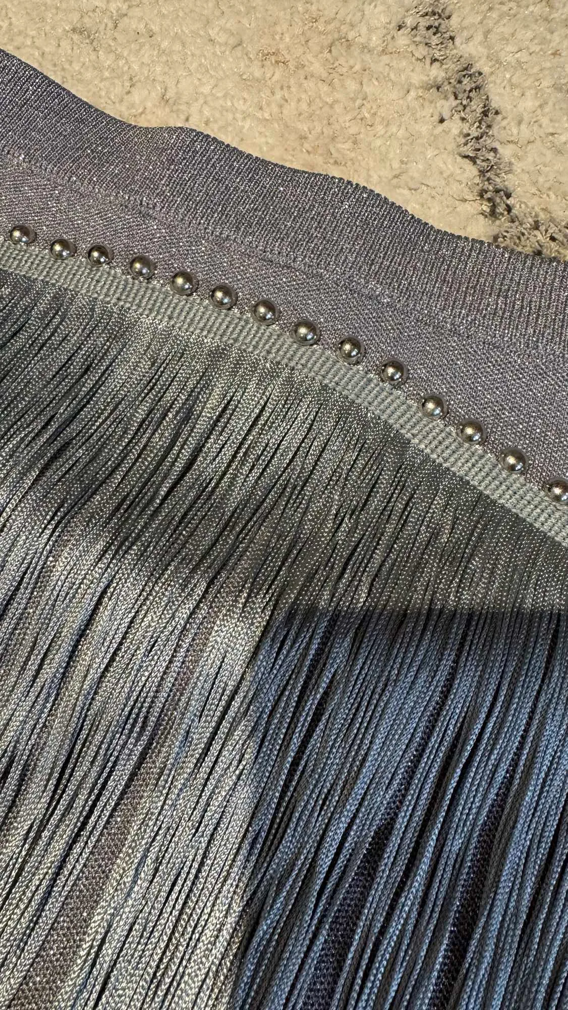 Brand new Understated Leather silver tassels top and bottom image indicator(4)