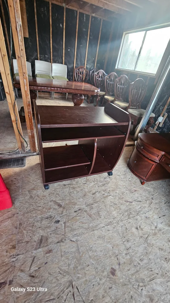 Dark Brown Rolling computer table image indicator(3)