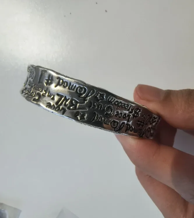 925 Sterling Silver Cuff Bracelet (Unisex) thumbnail