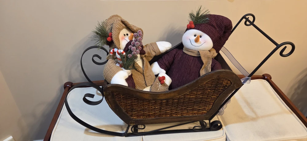 Snowman Sleigh Christmas Decoration