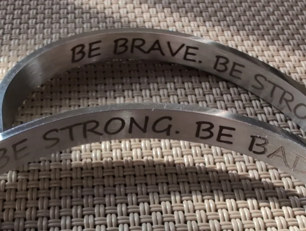 Inspirational Cuff Bracelets - Be Brave, Strong, Badass image indicator(2)