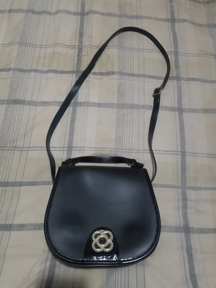 Bolsa Joile Black Leather Shoulder Bag