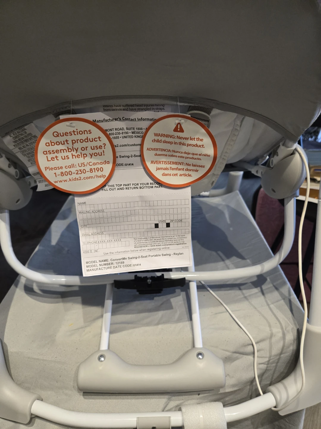 Ingenuity ConvertMe Swing-2-Seat Portable Swing - photo 5