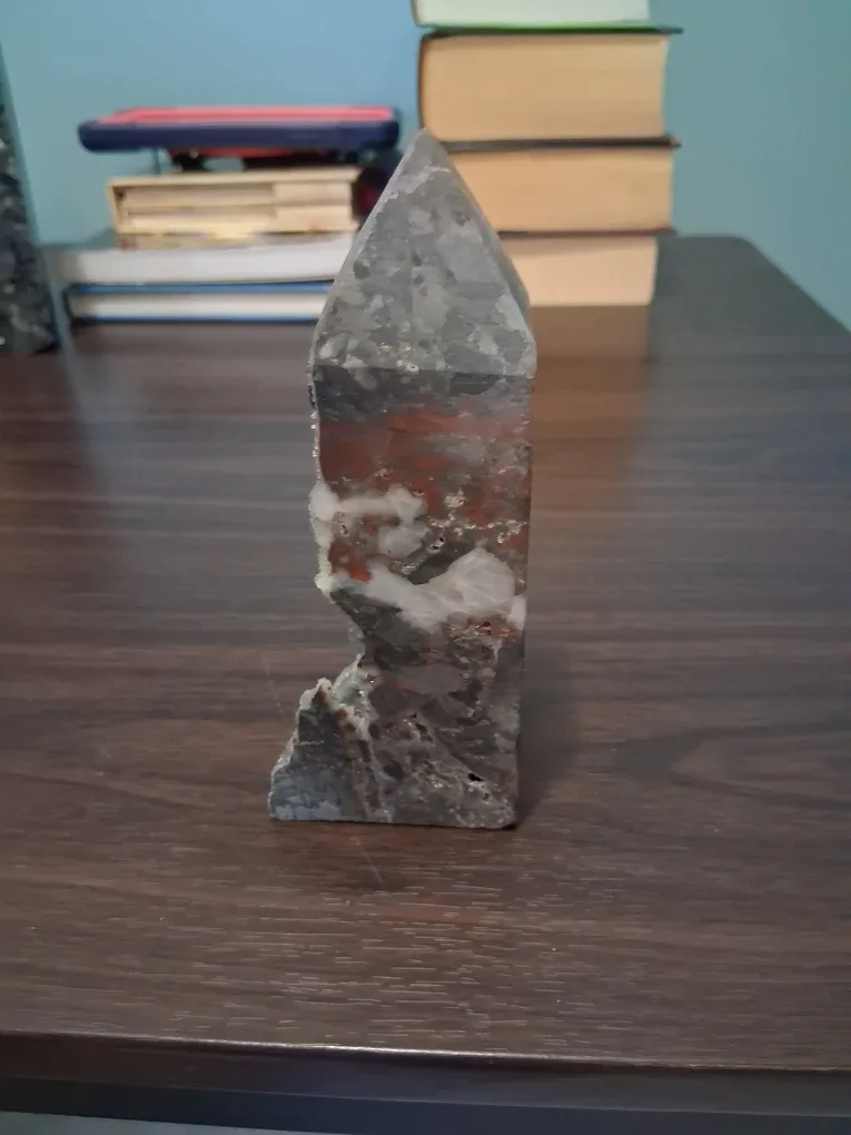 Red Sphalerite, Garnet, and Calcite Tower. image indicator(3)