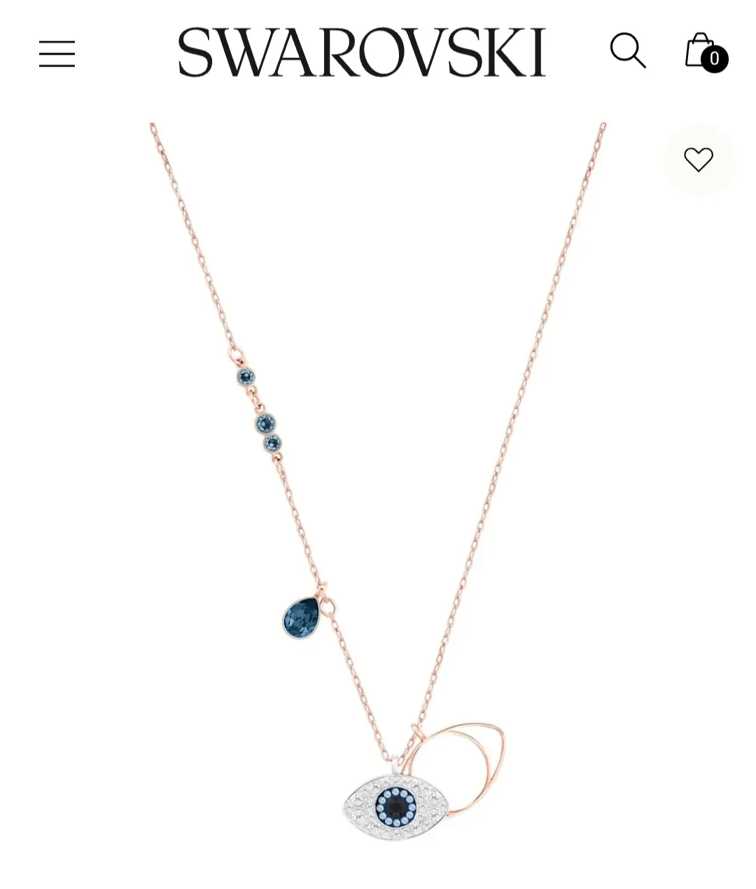 Swarovski Evil Eye Rose Gold Necklace image indicator(3)