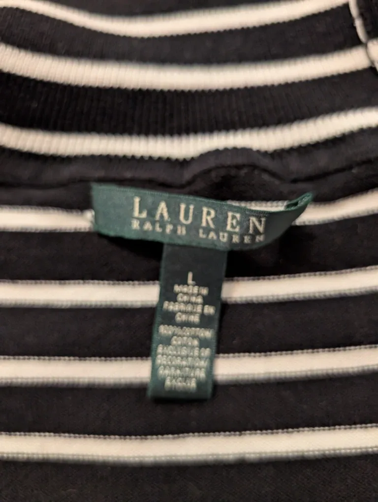 Ralph Lauren Striped Turtleneck - Size L image indicator(5)