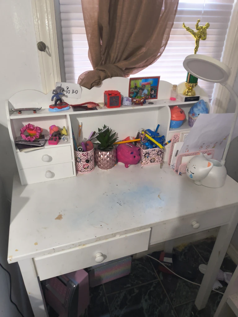 White Kids Desk