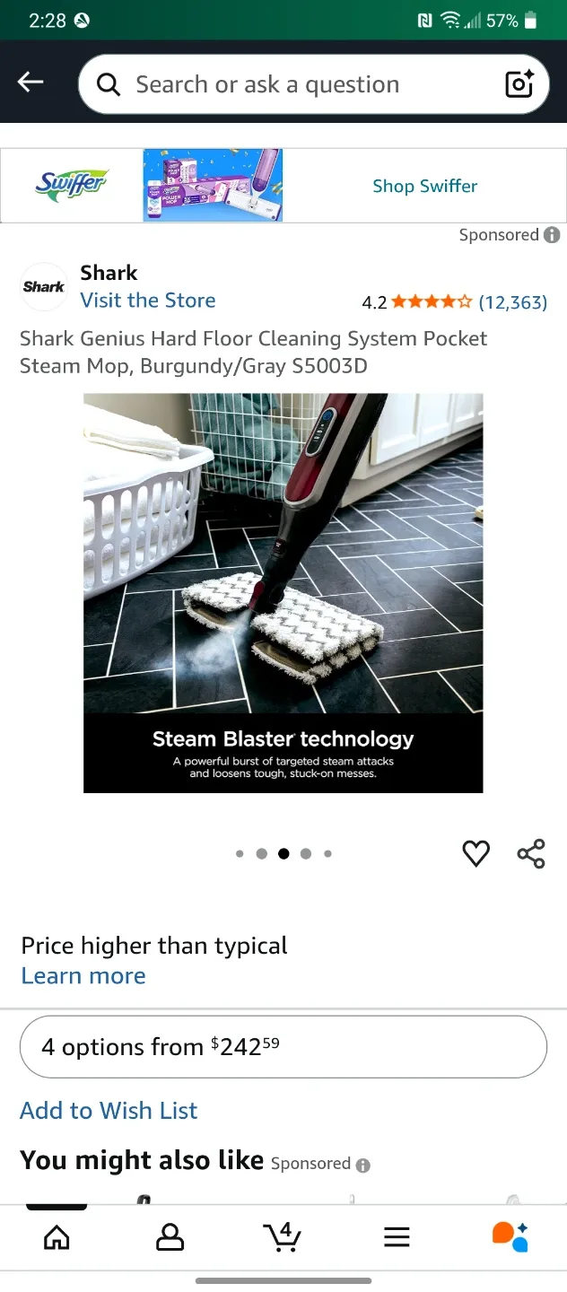 Shark Steam Mop image indicator(7)
