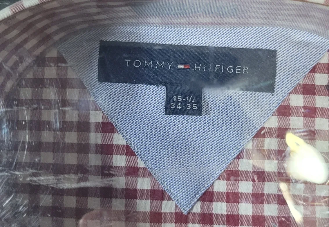 NEW Tommy Hilfiger Dress Shirt Slim Fit 15 1/2 34/35 image indicator(4)