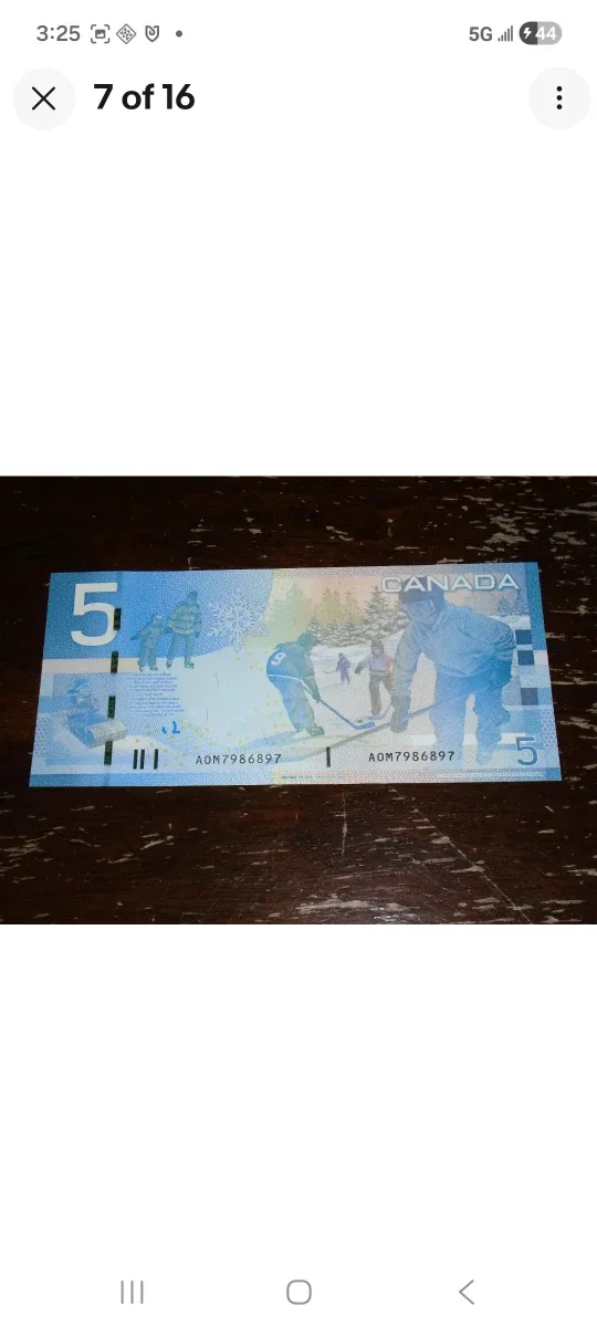 2006 Bank of Canada, $5 radar notes LOT, AOM prefix image indicator(5)