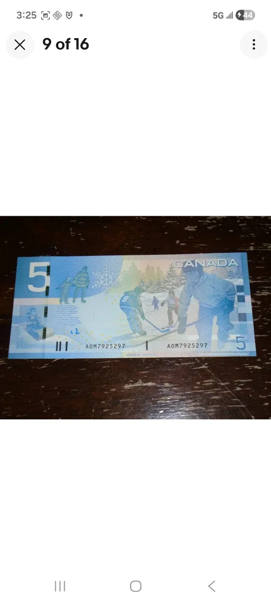 2006 Bank of Canada, $5 radar notes LOT, AOM prefix image indicator(7)