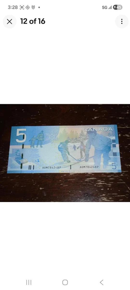 2006 Bank of Canada, $5 radar notes LOT, AOM prefix image indicator(9)