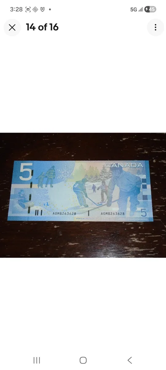 2006 Bank of Canada, $5 radar notes LOT, AOM prefix image indicator(10)